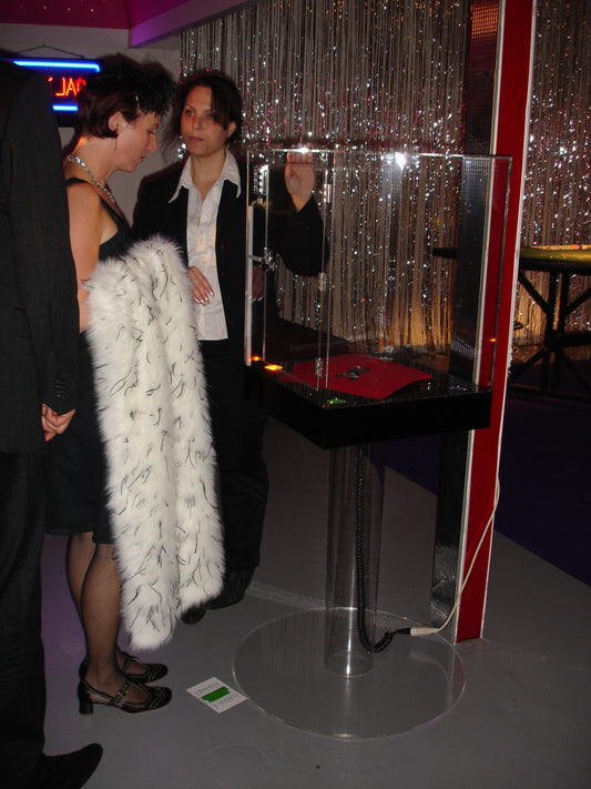 Tresor aus Plexiglas (schwarz)